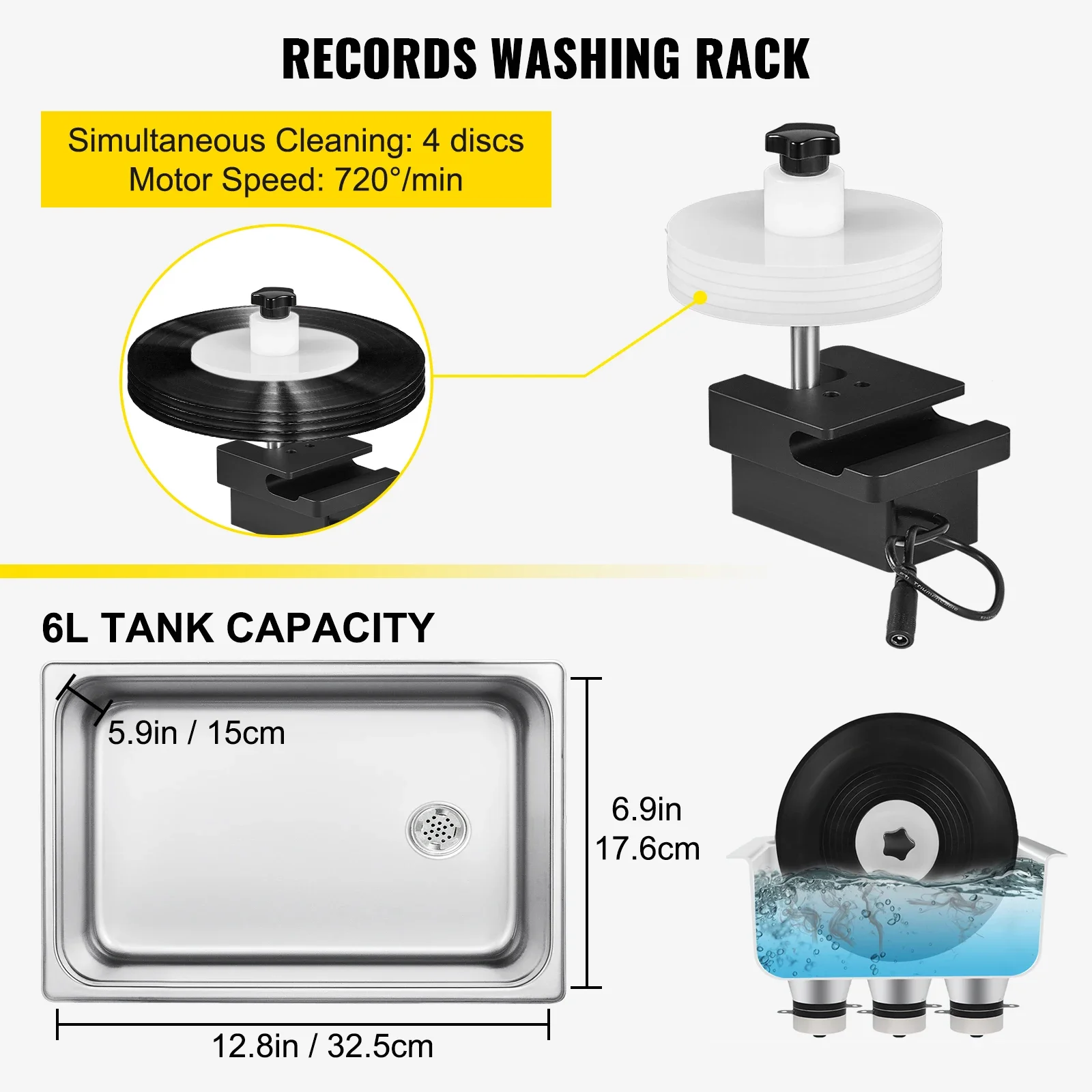 SIHAO 6L ультразвуковой очисти – обзор и цена Vinyl Record Cleaner
